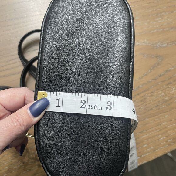 Juicy Couture Mini Crossbody Bag Top Zip Logo Monogram Half Chain Black‎ - Picture 11 of 13